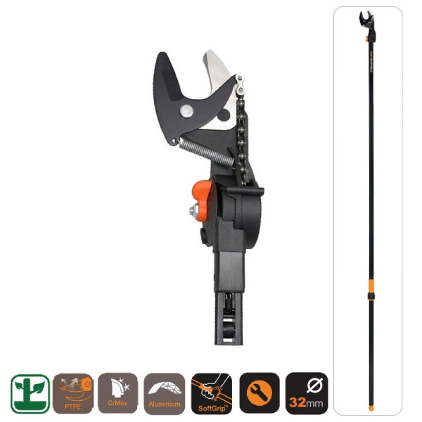 ΨΑΛΙΔΙ ΚΟΡΥΦΗΣ ΤΗΛΕΣΚΟΠΙΚΟ 2,32m ΚΟΠΗ 32MM UP84 FISKARS