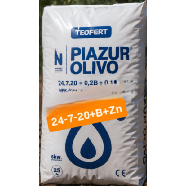 ΛΙΠΑΣΜΑ 24-7-20+TE (MOP) PIAZUR OLIVO TEOFERT 25kg