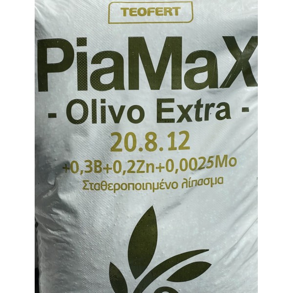 ΛΙΠΑΣΜΑ 20-8-12+0,3Β+Zn+Mo (SOP) PIAMAX OLIVO EXTRA TEOFERT 25kg
