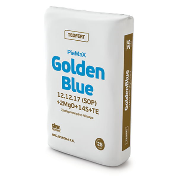 ΛΙΠΑΣΜΑ 12-12-17+15S+2Mgo+Zn+B+S (SOP) PIAMAX GOLDEN BLUE TEOFERT 25kg