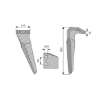 ΜΑΧΑΙΡΙ ΣΒΟΛΟΚΟΠΤΗ KVERNELAND 110x18/19,5/50mm BERFOR